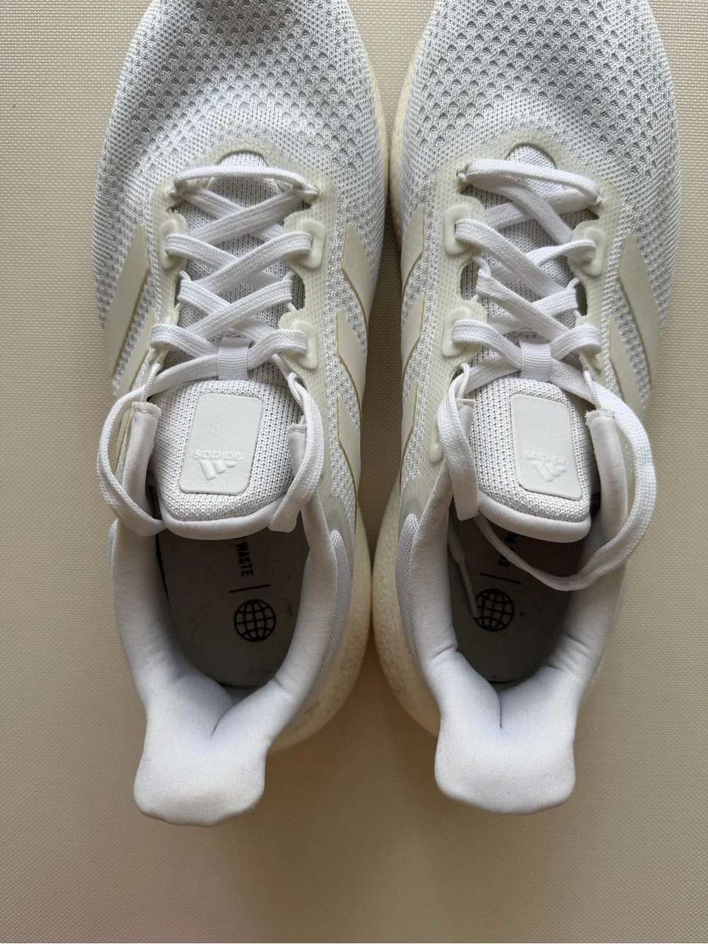 adidas White Men's Mesh Running Sneakers